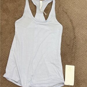 Lululemon Athletica Blue Cut Out Backless Tank Top